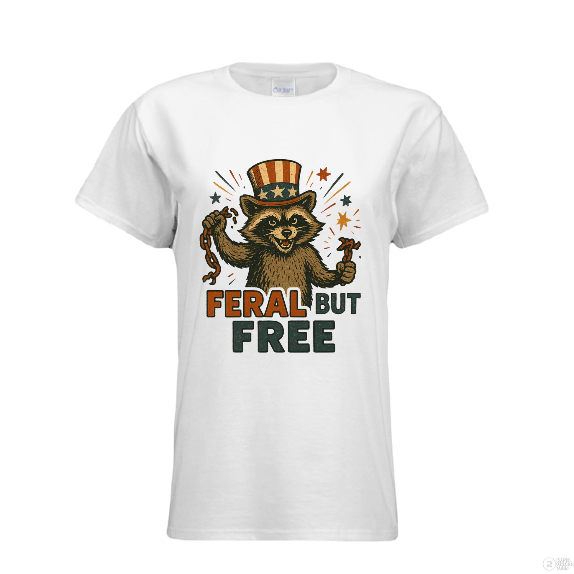 Feral But Free T-Shirt – Funny Women’s Graphic Tee | Soft Cotton Classic Fit Shirt