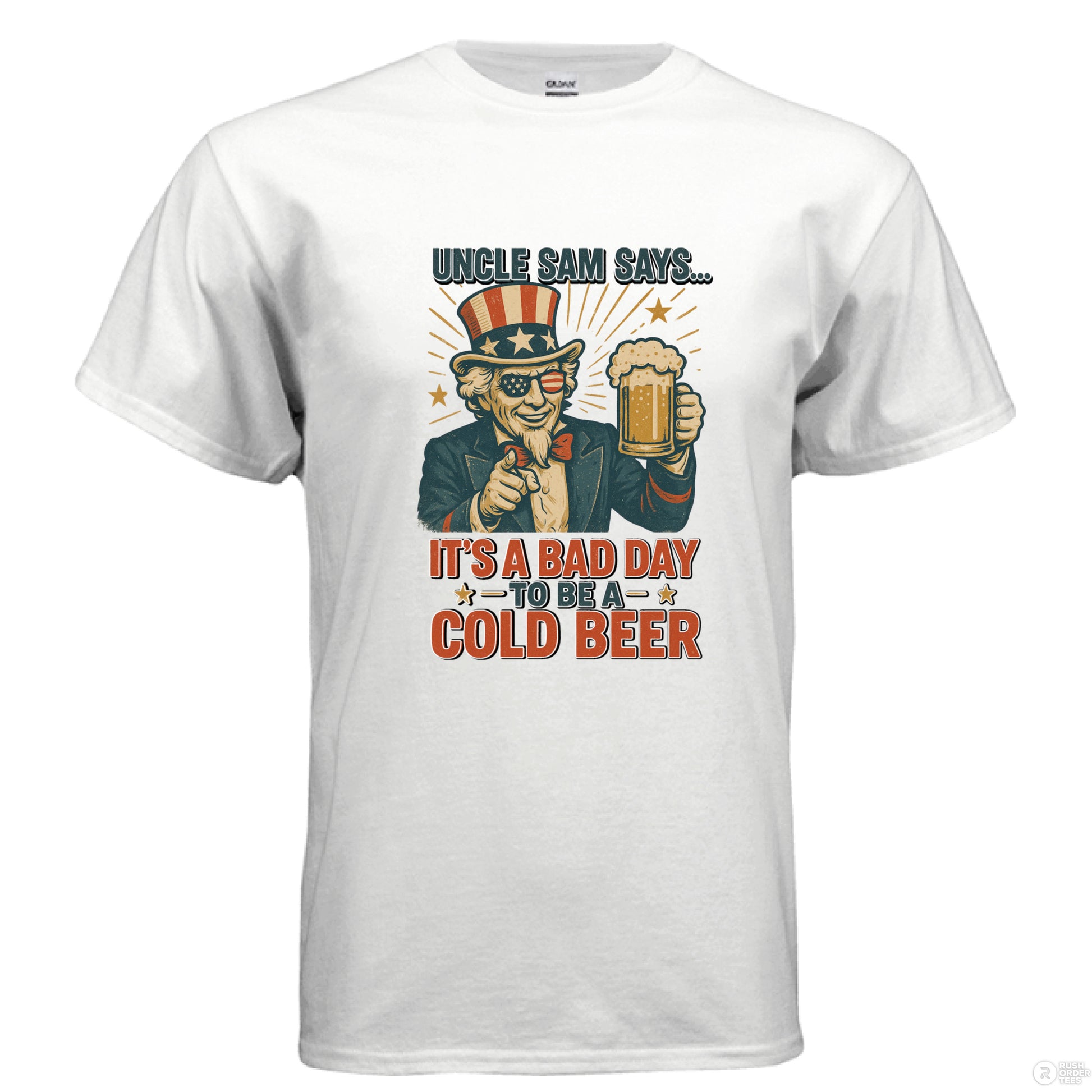 It's A Bad Day To Be A Cold Beer | Funny Men's T-Shirt White