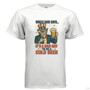 It's A Bad Day To Be A Cold Beer | Funny Men's T-Shirt White