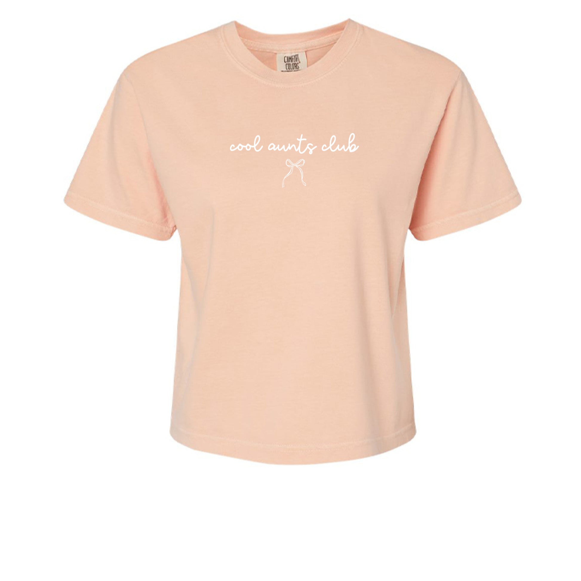 Cool Aunts Club | Boxy Fit Tee peachy